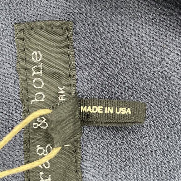 Rag & Bone Lyon Color Block Dress Womens 8 Black Blue Made In USA - Picture 3 of 8